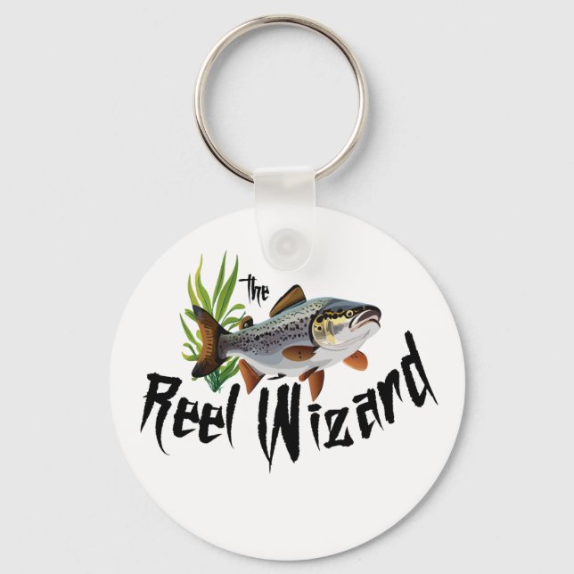 The Reel Wizard Rainbow Trout  Keychain (Front)