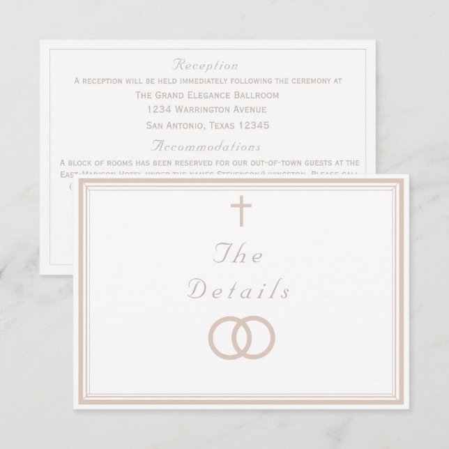 The Refined Catholic Wedding Enclosure Card (Front/Back)