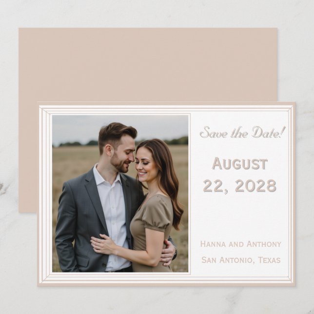 The Refined Catholic Wedding Save The Date (Front/Back)