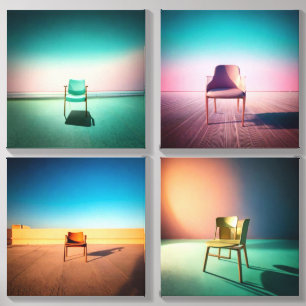 The reflection of loneliness canvas photo tile