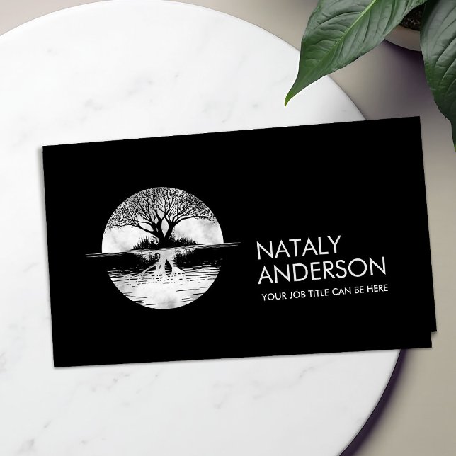 The reflection Tree of life - white cloud Business Card (Creator Uploaded)
