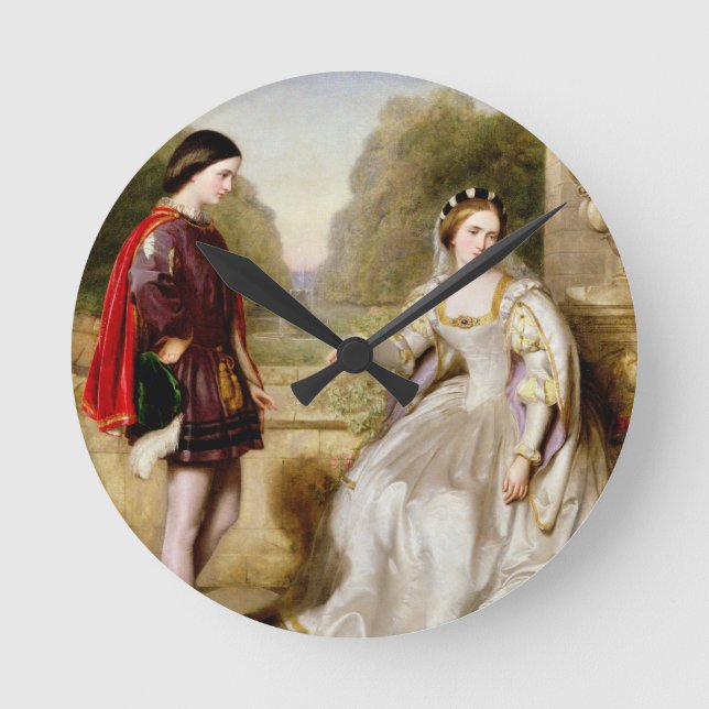 The Refusal (oil on canvas) Round Clock (Front)