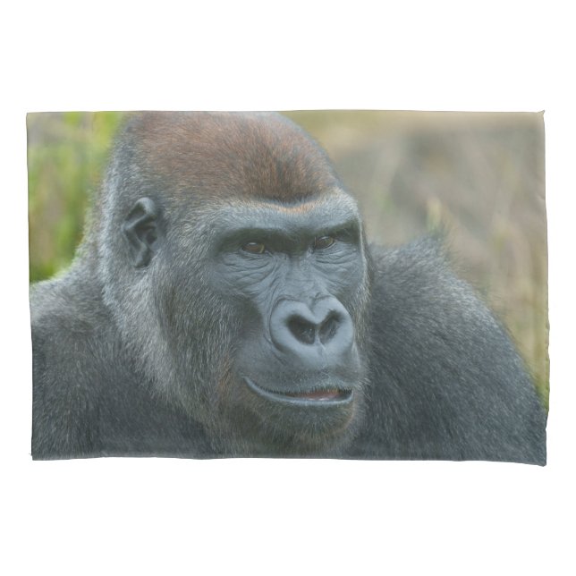 The Regal Blackback Gorilla Pillow Case (Front)