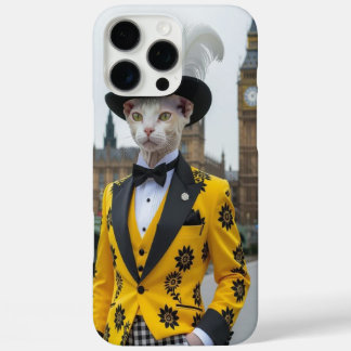 The Regal Sphynx in his dashing suit at Parliament iPhone 16 Pro Max Case