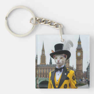 The Regal Sphynx in his dashing suit at Parliament Keychain
