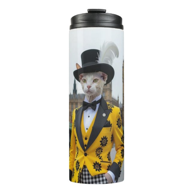 The Regal Sphynx in his dashing suit at Parliament Thermal Tumbler (Front)