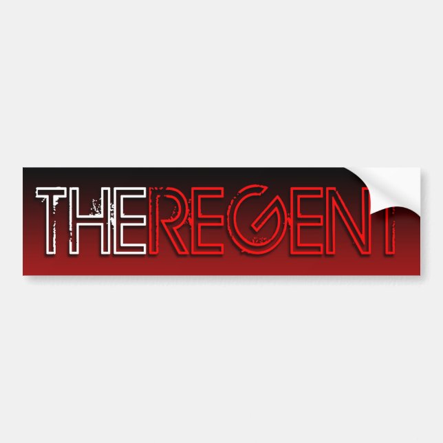 The Regent bumper sticker (Front)
