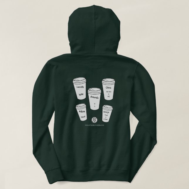 The Regulars of Amanda Lexie - Coffee Cups Hoodie (Design Back)