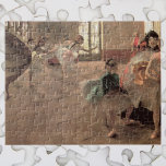 The Rehearsal by Edgar Degas, Vintage Ballet Art Jigsaw Puzzle<br><div class="desc">The Rehearsal (c. 1877) by Edgar Degas is a vintage impressionist fine art dancing painting. A spiral staircase is to the left and large picture windows are in the background. Ballet dancers and ballerinas practicing and rehearsing in the dance studio. About the artist: Edgar Degas (1834-1917) is regarded as one...</div>