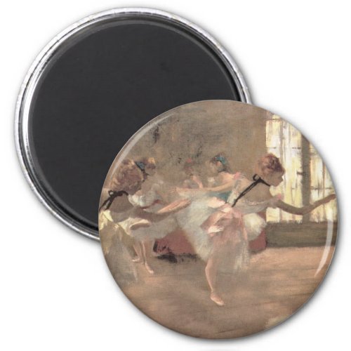 The Rehearsal by Edgar Degas Vintage Ballet Art Magnet