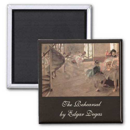 The Rehearsal by Edgar Degas Vintage Ballet Art Magnet