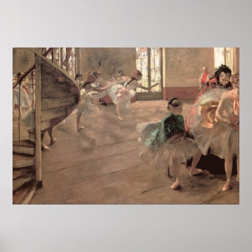 The Rehearsal by Edgar Degas Vintage Ballet Art Poster