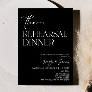The Rehearsal Dinner Wedding Rehearsal Dinner Invitation