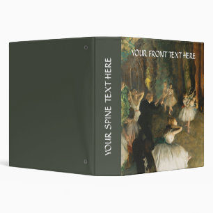 The Rehearsal of the Ballet Onstage, Degas Art 3 Ring Binder