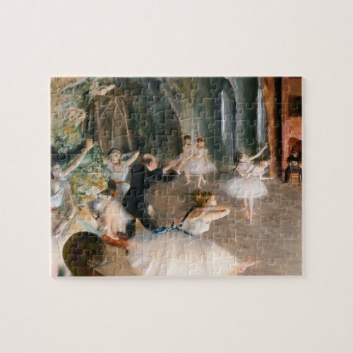 The Rehearsal Onstage by Edgar Degas Jigsaw Puzzle