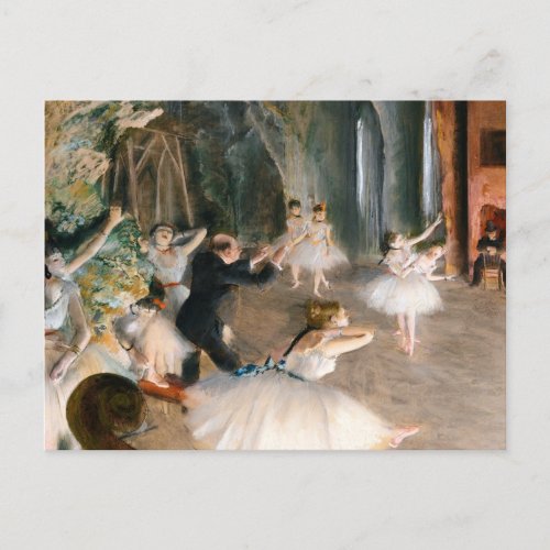 The Rehearsal Onstage by Edgar Degas Postcard