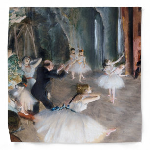 The Rehearsal Onstage, Edgar Degas Bandana
