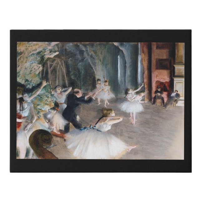 The Rehearsal Onstage, Edgar Degas Faux Canvas Print (Front)