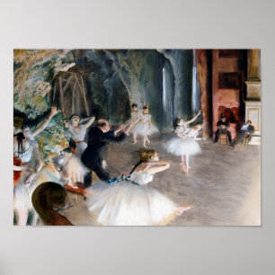 The Rehearsal Onstage, Edgar Degas Poster