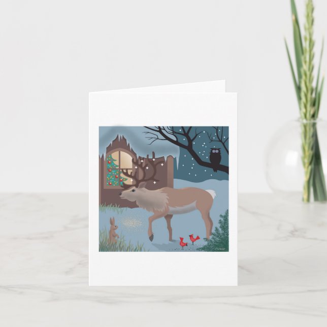 The Reindeer Note Card (Front)
