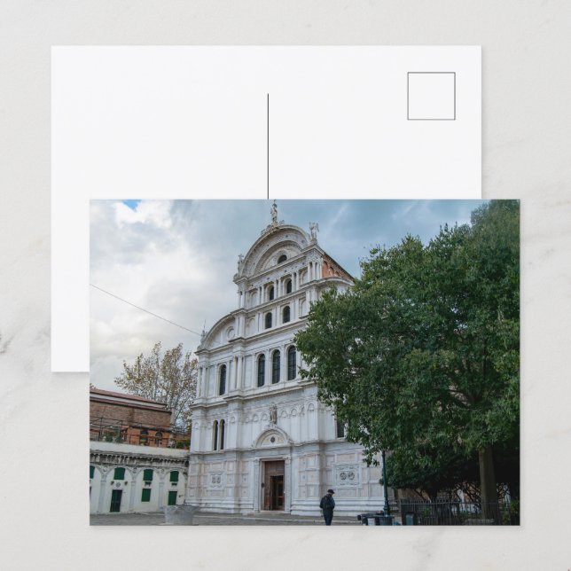 The Renaissance Facade of San Zaccaria Church Postcard (Front/Back)