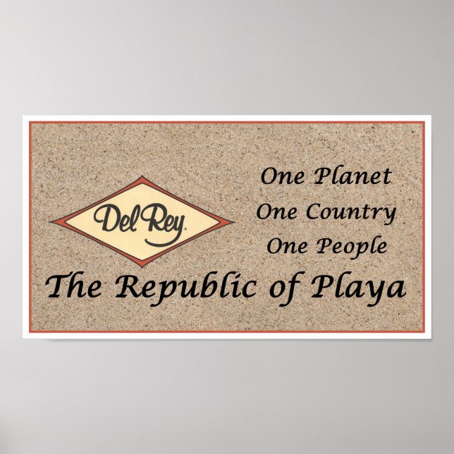The Republic of Playa on Toes Beach Sand Poster (Front)