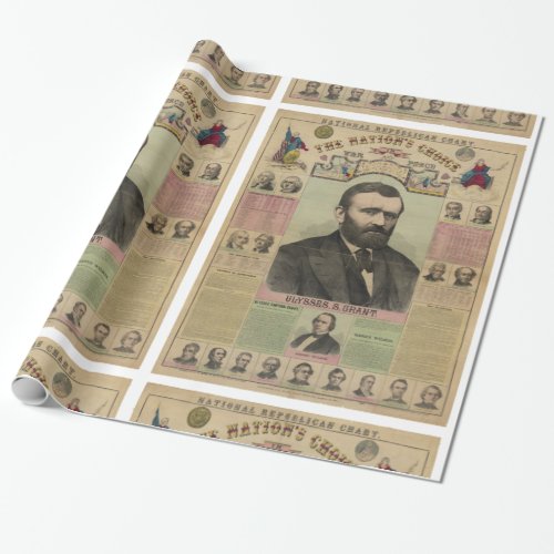 The Republican Chart Ulysses S Grant by MT Boyd Wrapping Paper