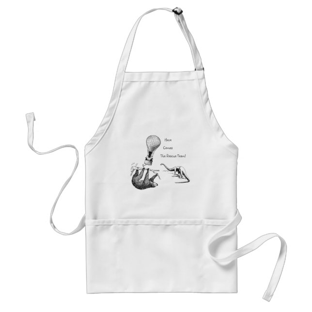 The Rescue Team (Sloth, Dinosaur)      Adult Apron (Front)