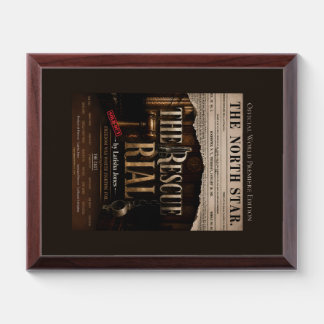 The Rescue Trial Official World Premiere Vintage Award Plaque