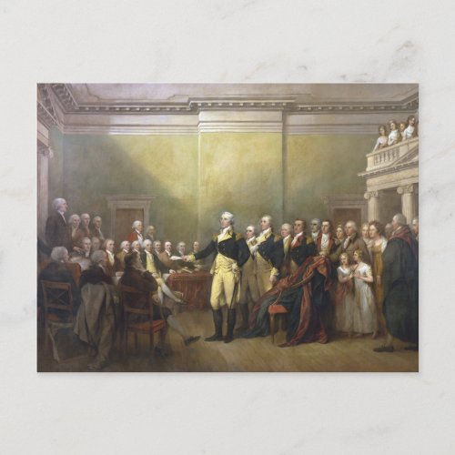The Resignation Of George Washington Postcard
