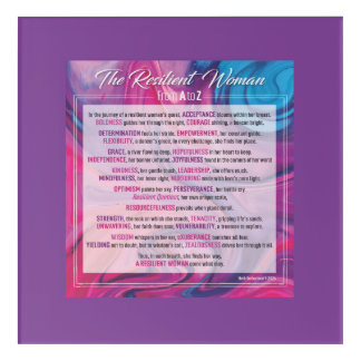 The Resilient Woman Acrylic Wall Art 12" x 12"
