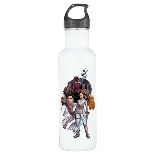 The Resistance Fighters Illustration Stainless Steel Water Bottle