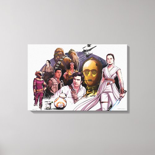 The Resistance Illustrated Collage Canvas Print