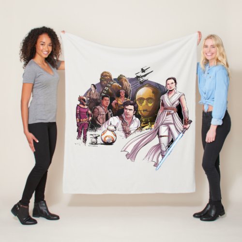The Resistance Illustrated Collage Fleece Blanket