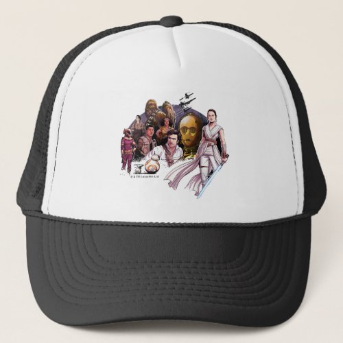 The Resistance Illustrated Collage Trucker Hat