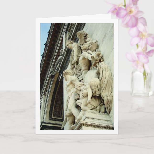 The Resistance, The Arc De Triomphe, Paris, France Card (Orchid)