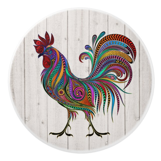 The Resplendent Rooster Drawer / Cabinet Knobs (Front)