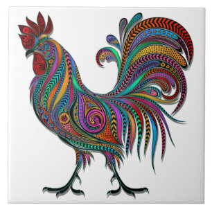 The Resplendent Rooster Tile