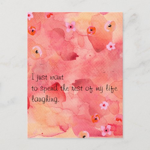 The Rest of My Life Laughing Postcard