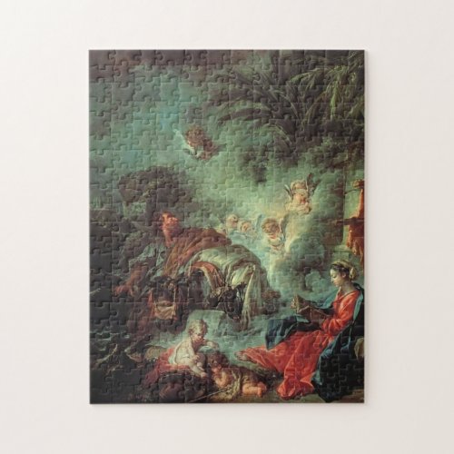 The Rest on Flight into Egypt Francois Boucher Jigsaw Puzzle