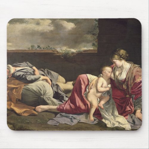 The Rest on the Flight into Egypt 1628 Mouse Pad