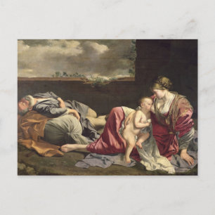 The Rest on the Flight into Egypt, 1628 Postcard