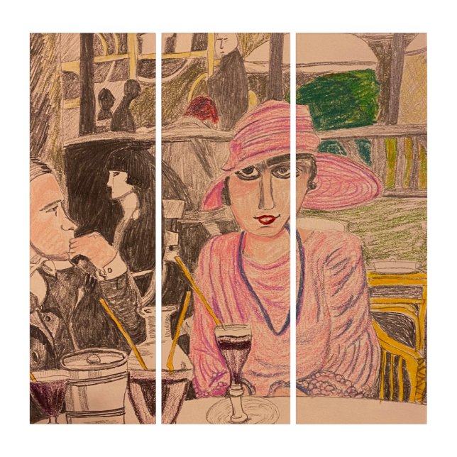 The Restaurant Couple Triptych (Front)