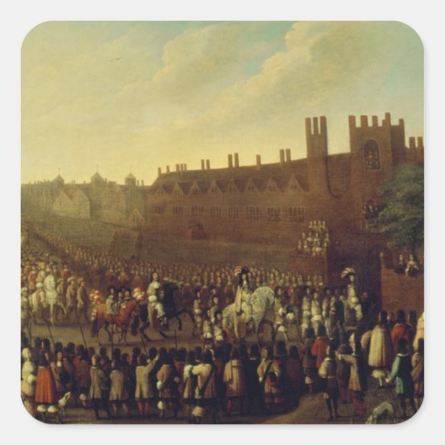 The Restoration of Charles II  at Whitehall Square Sticker (Front)