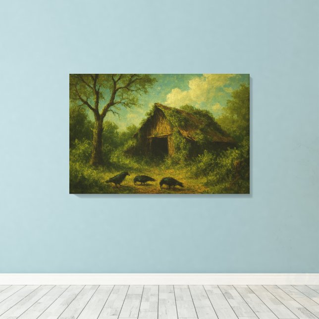 The Restoration: Summer Bloom on the Frontier Canvas Print (Insitu(Wood Floor))