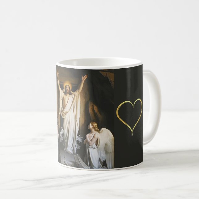 The Resurrection by Carl Bloch, Religious Art Coffee Mug (Front Right)