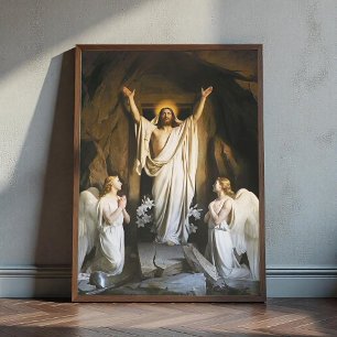 The Resurrection by Carl Bloch, Religious Art Poster