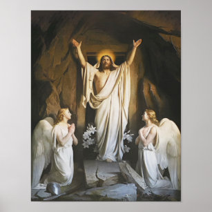 The Resurrection by Carl Bloch, Religious Art Poster