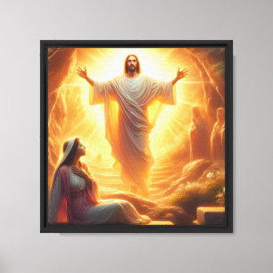 The Resurrection Light: Jesus Christ Rises Canvas Print