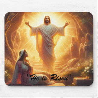 The Resurrection Light: Jesus Christ Rises Mouse Pad